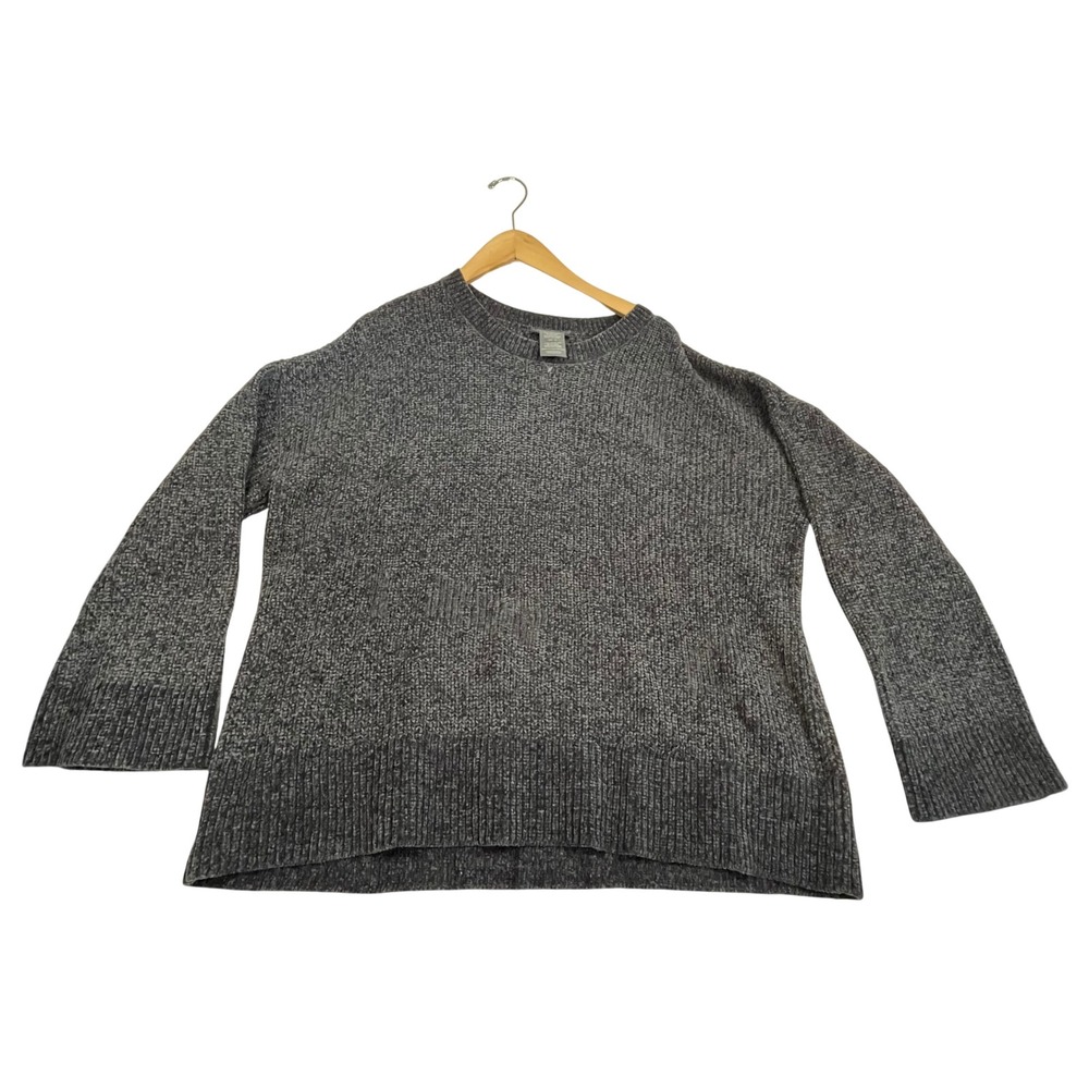 Matty M Gray Chenille Knit Crew Neck Sweater XL Relaxed Fit MS9901USOM